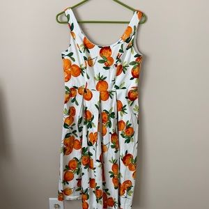Vintage Style Tangerine Chetta B Dress